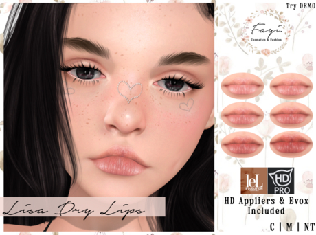 Second Life Marketplace - Fayi. Lisa Dry Lips - DEMO